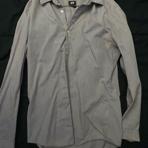 H&M Men's Casual Button Down in Light Gray